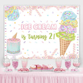 Lofaris Ice Cream Is Turning 2 Sweet 2rd Birthday Backdrop